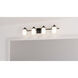 Kolt 4 Light 36 inch Matte Black Bath Light Wall Light