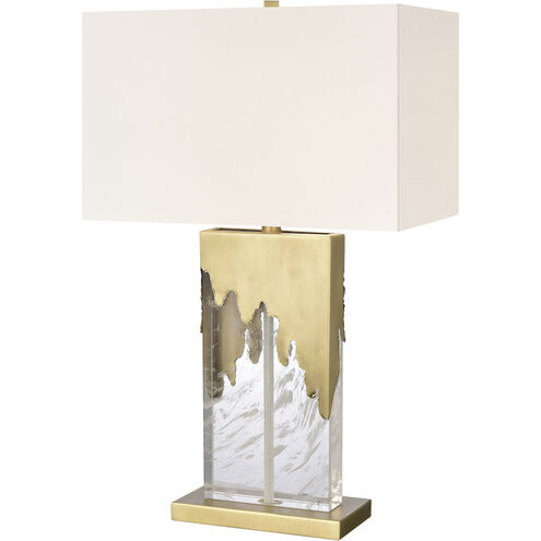 Custom Blend 28 inch 150 watt Natural with Brass Table Lamp Portable Light