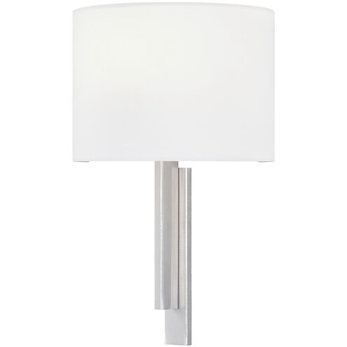Textile Collection 1 Light 10 inch Brushed Nickel ADA Wall Sconce Wall Light, Hamilton Family