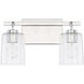 Greyson 2 Light 15 inch Chrome Vanity Light Wall Light