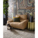 Paget Camel Leather Glider Lounge Chair