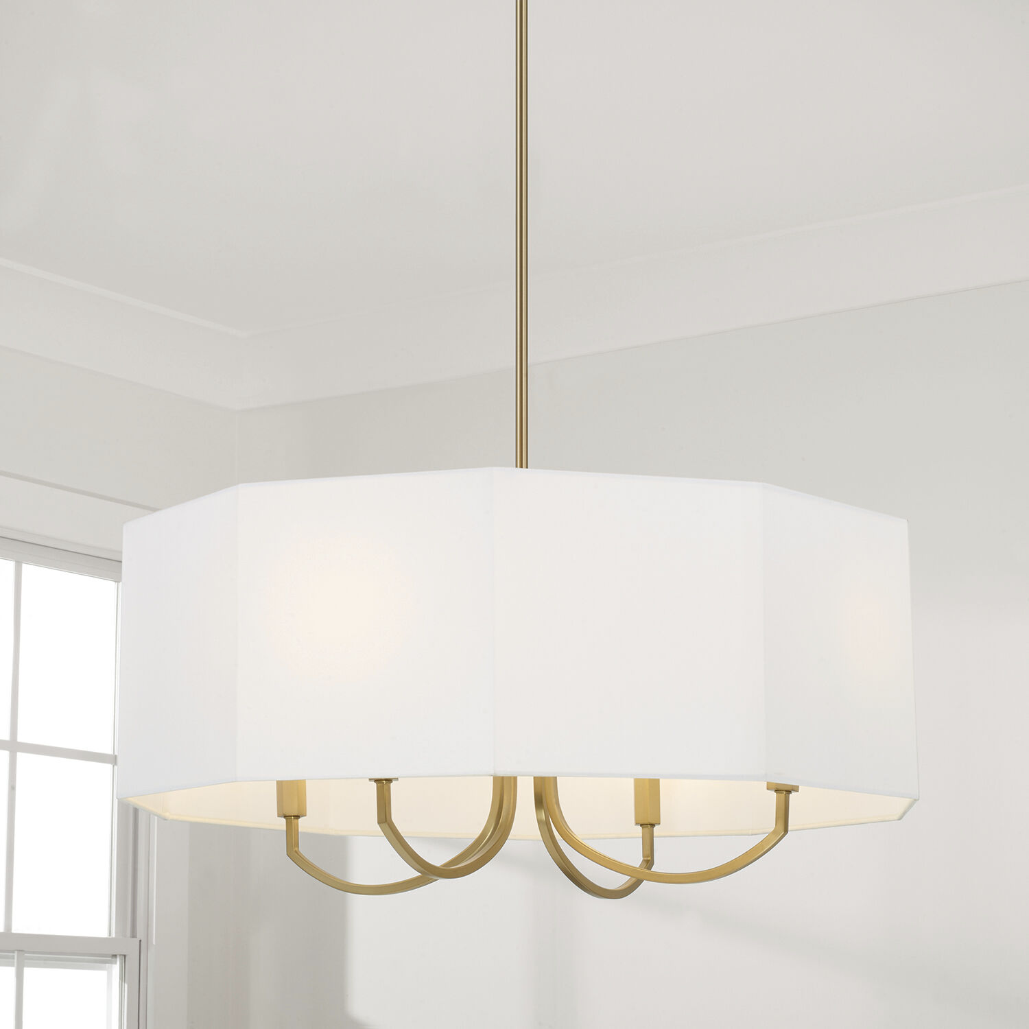Adrian 4 Light 29.5 inch Aged Brass Chandelier Ceiling Light