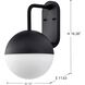 Atmosphere LED 17 inch Matte Black Outdoor Wall Sconce