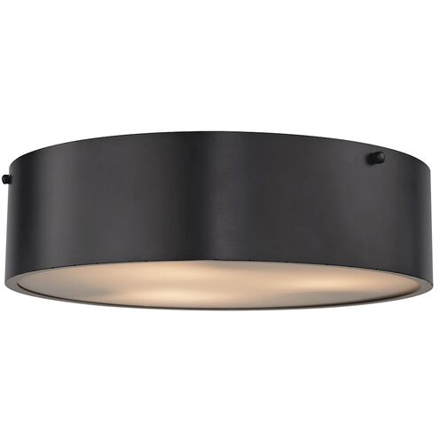 Clayton 3 Light 16 inch Oil Rubbed Bronze Flush Mount Ceiling Light in Standard