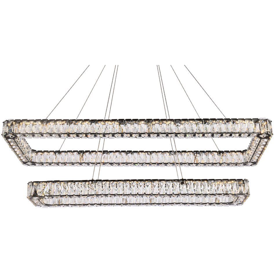 Monroe 2 Light 50 inch Black Pendant Ceiling Light