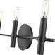 Skyva 3 Light 22 inch Matte Black Vanity Light Wall Light
