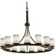 Fusion 15 Light 42 inch Dark Bronze Chandelier Ceiling Light in 10500 Lm LED, Weave Fusion