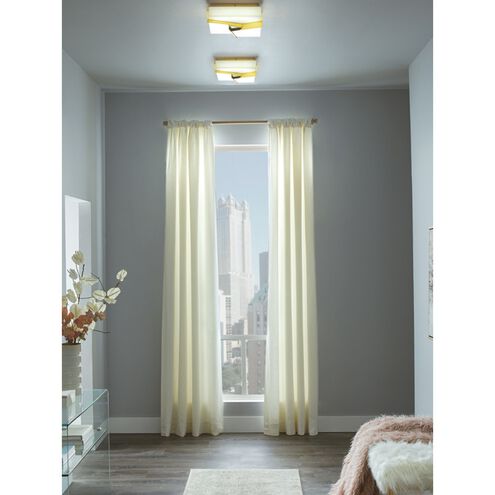 Candeau LED 12.75 inch Satin Brass with Matte White Flush Mount Ceiling Light