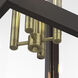 Oslo 4 Light 13.75 inch Bronze with Antique Brass Candles Outdoor Pendant Lantern