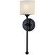 Fusion Collection - Sequoia Family 1 Light 5 inch Matte Black ADA Wall Sconce Wall Light, EVOLV