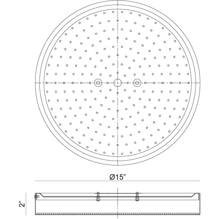 Plato LED 15 inch Black Flush Mount Ceiling Light