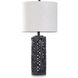 Aasha 31 inch 150 watt Black Ceramic Lamp Body and Base Table Lamp Portable Light