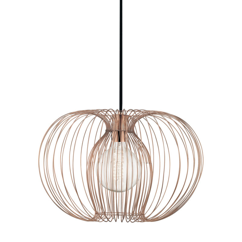 Polished copper pendant light outlet