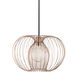 Jasmine 1 Light 17 inch Polished Copper Pendant Ceiling Light