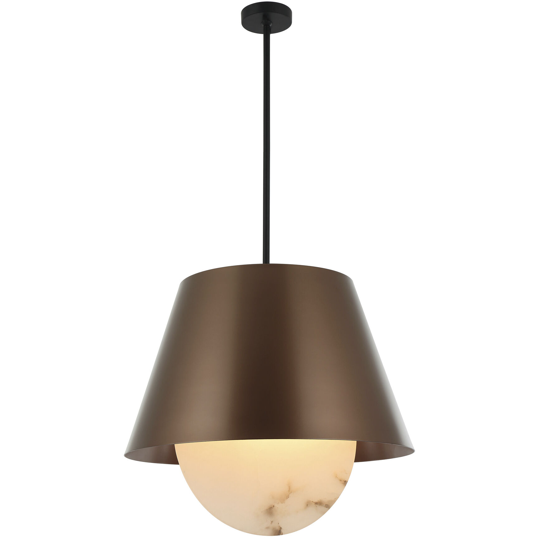 Rock On 6 Light 26 inch Brontourage and Matte Black Pendant Ceiling Light