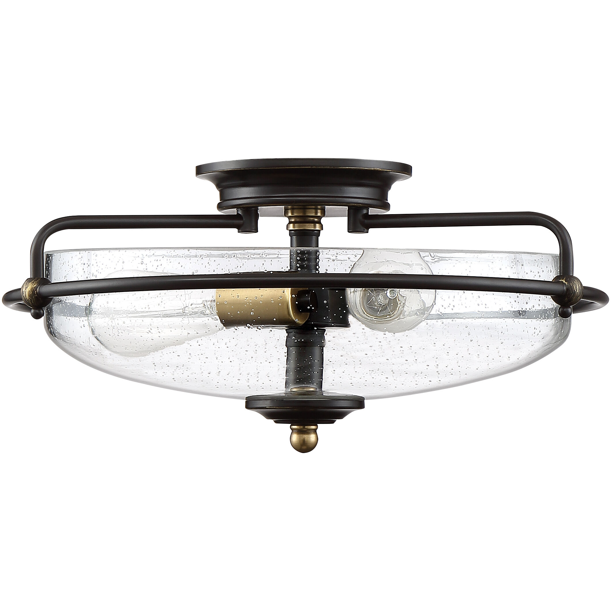Griffin 3 Light 17 inch Palladian Bronze Flush Mount Ceiling Light, Large