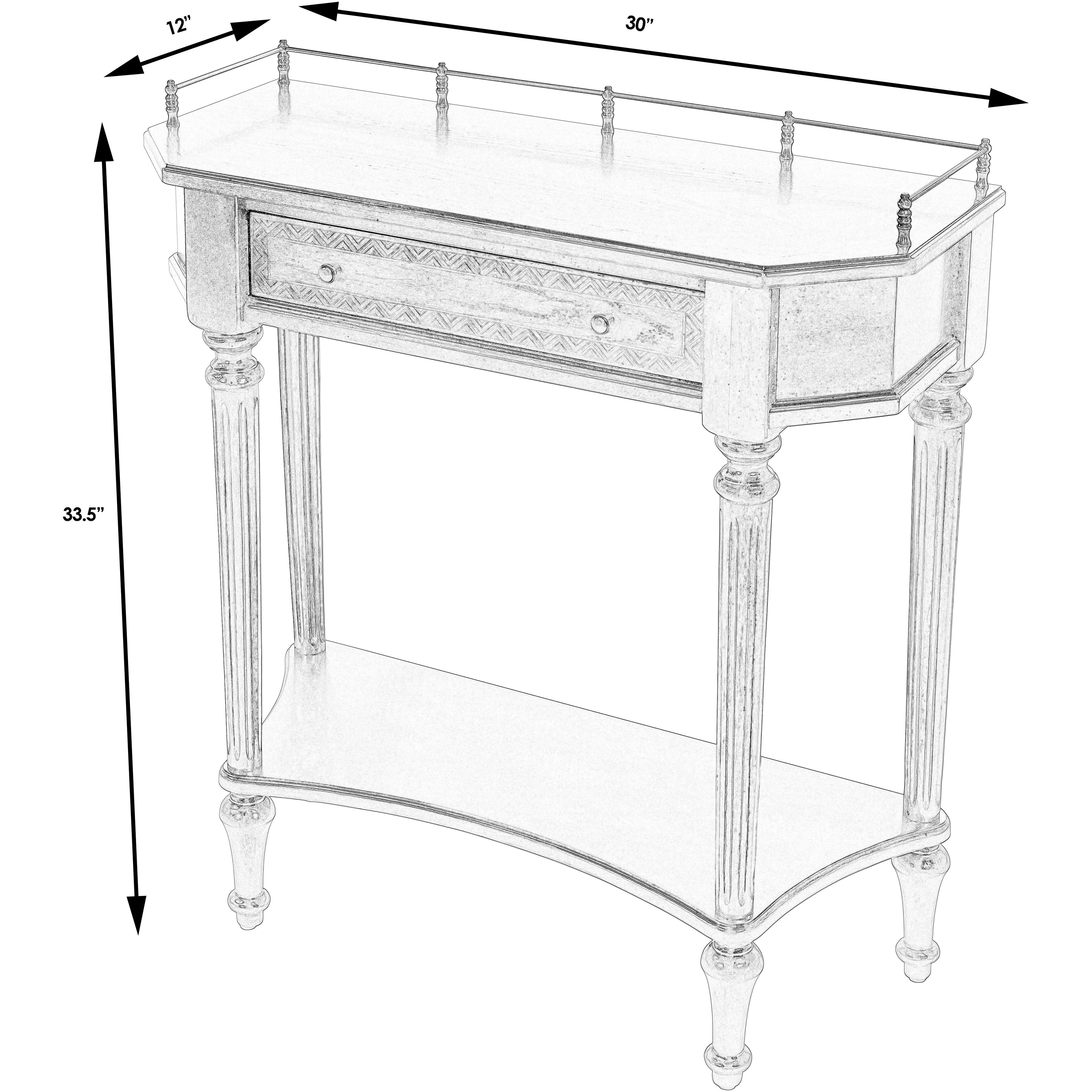 Charleston One Drawer Console Table in Beige