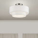 Manorwood 3 Light 15 inch Brushed Nickel Semi-Flush Ceiling Light