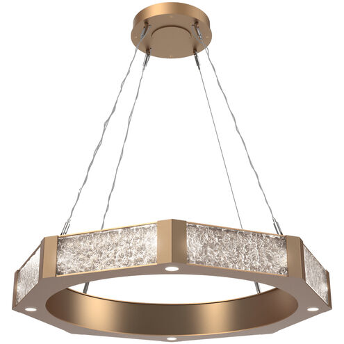 Glacier LED 36 inch Novel Brass Chandelier Ceiling Light in 2700K LED, Single Tier