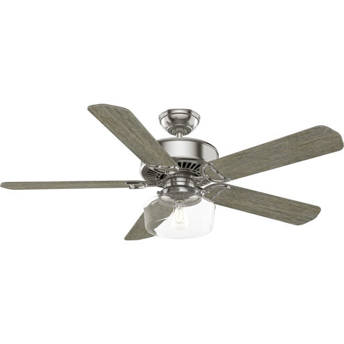 Panama Brushed Nickel with Brushing Barnwood/Grey Oak Blades Ceiling Fan