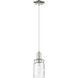Arcadia Candor 1 Light 4.88 inch Polished Nickel Mini Pendant Ceiling Light