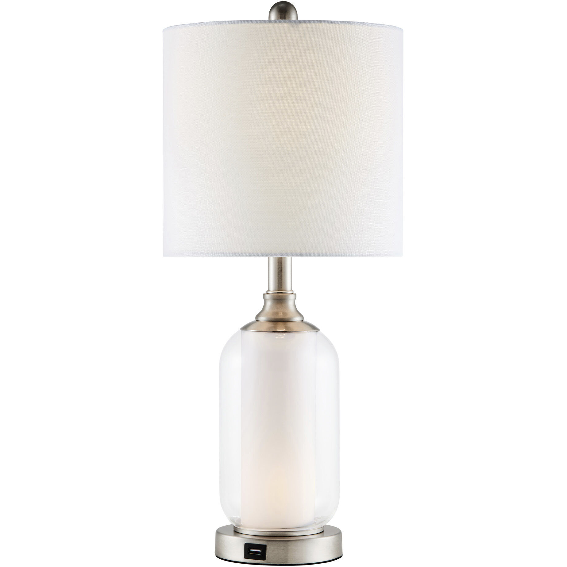 Garton 22.25 inch 60 watt Nickel Table Lamp Portable Light