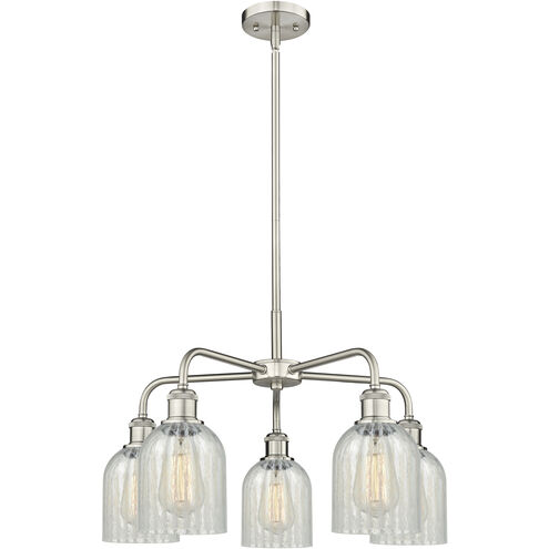 Caledonia 5 Light 23 inch Satin Nickel Chandelier Ceiling Light in Mouchette