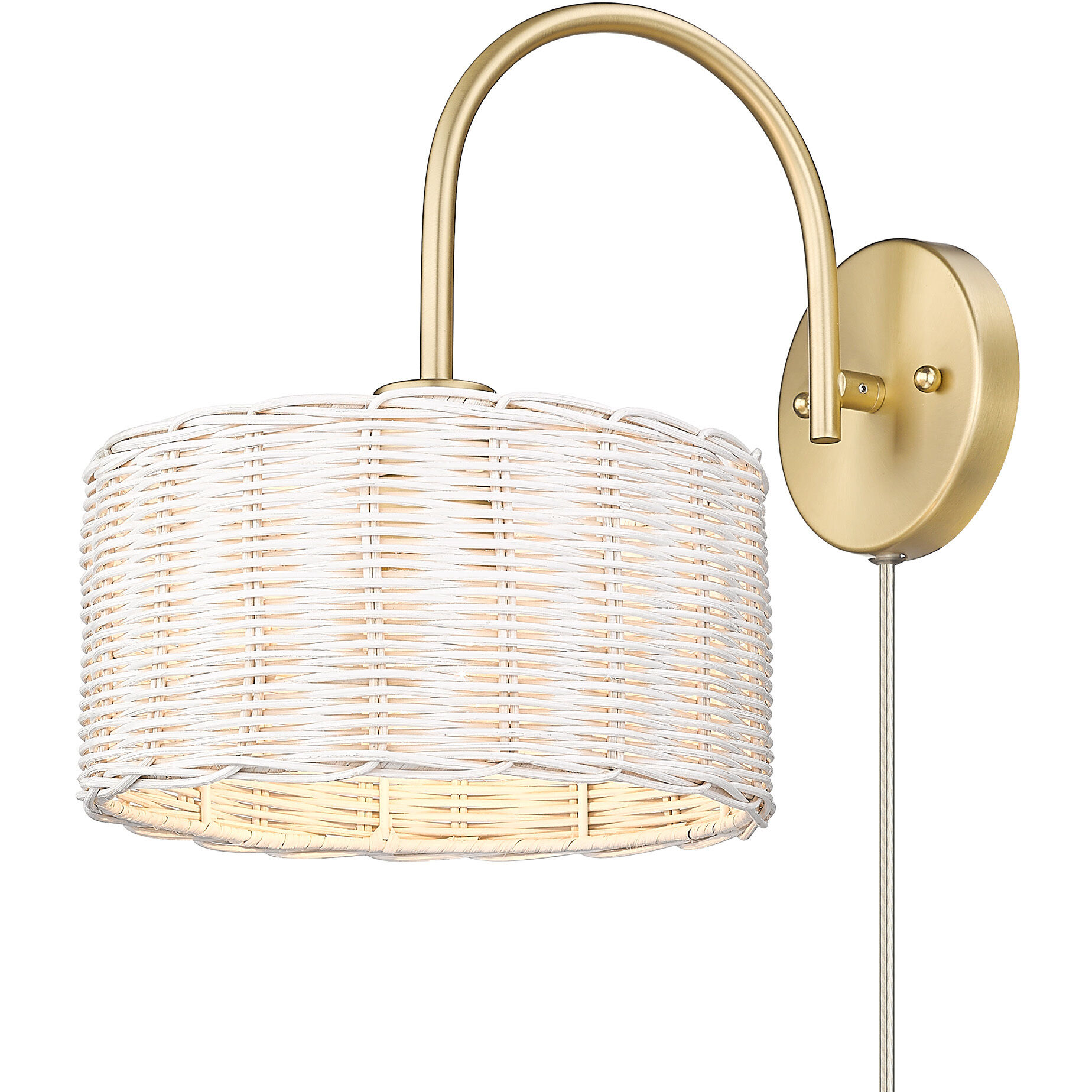 Erma 1 Light 9 inch Brushed Champagne Brass Wall Sconce Wall Light