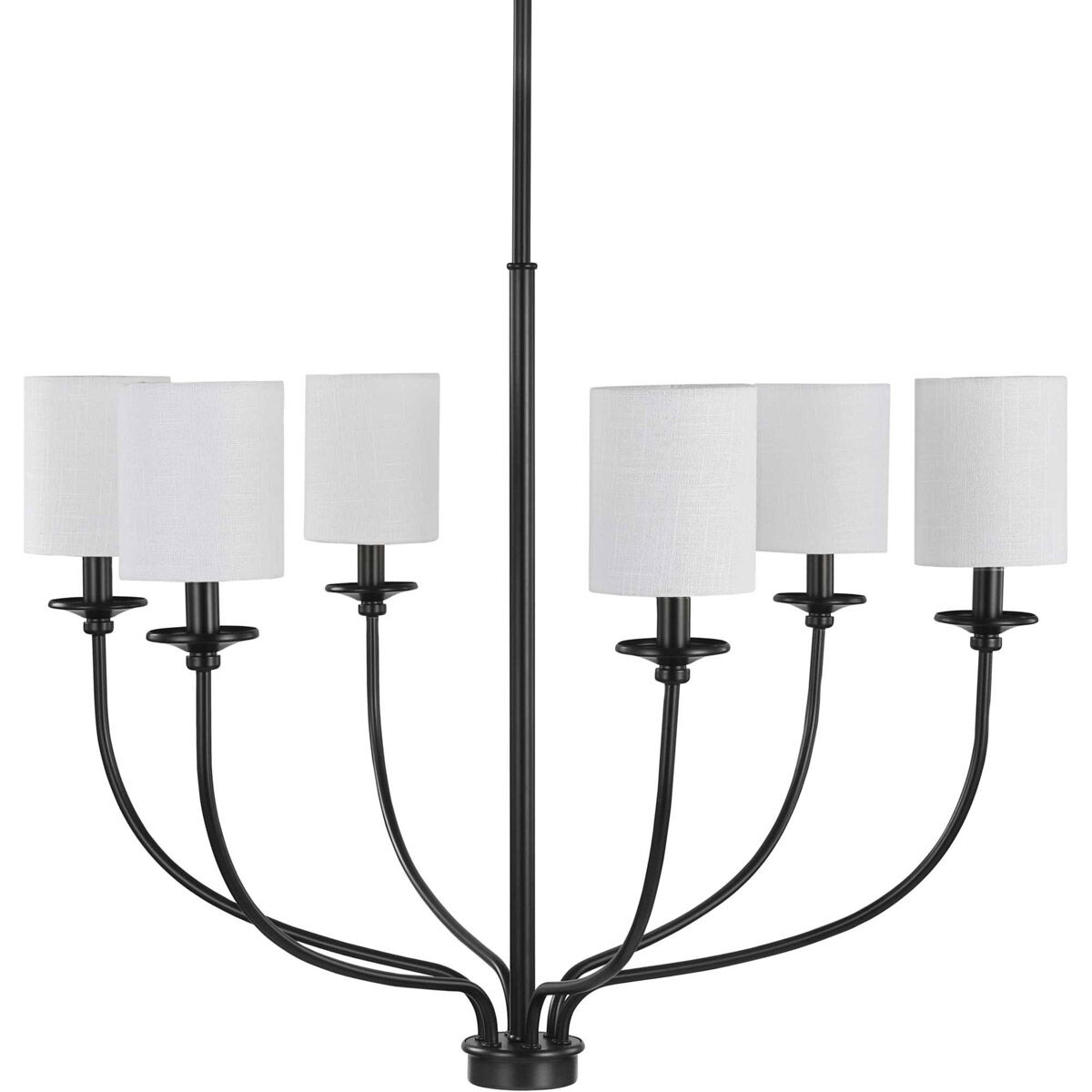 Bonita 6 Light 31 inch Matte Black Foyer Chandelier Ceiling Light, Design Series