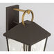 Bayra 2 Light 17 inch Painted Legacy Brass and Dark Bronze Outdoor Wall Lantern