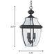 Lancaster 3 Light 11.75 inch Black Outdoor Pendant