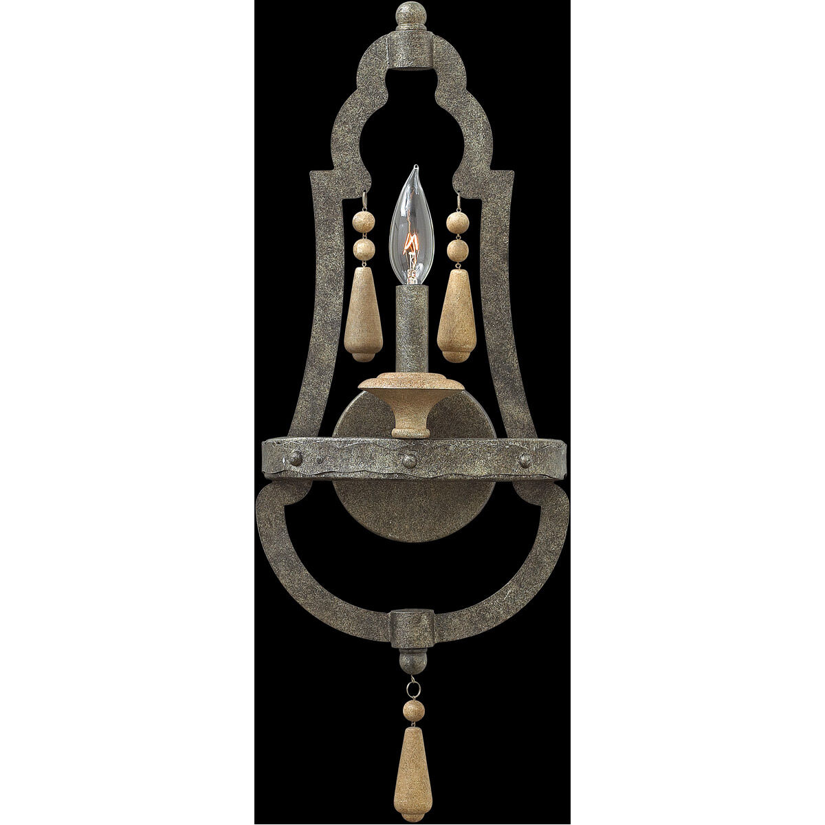 Cordoba LED 9 inch Distressed Iron Sconce Wall Light