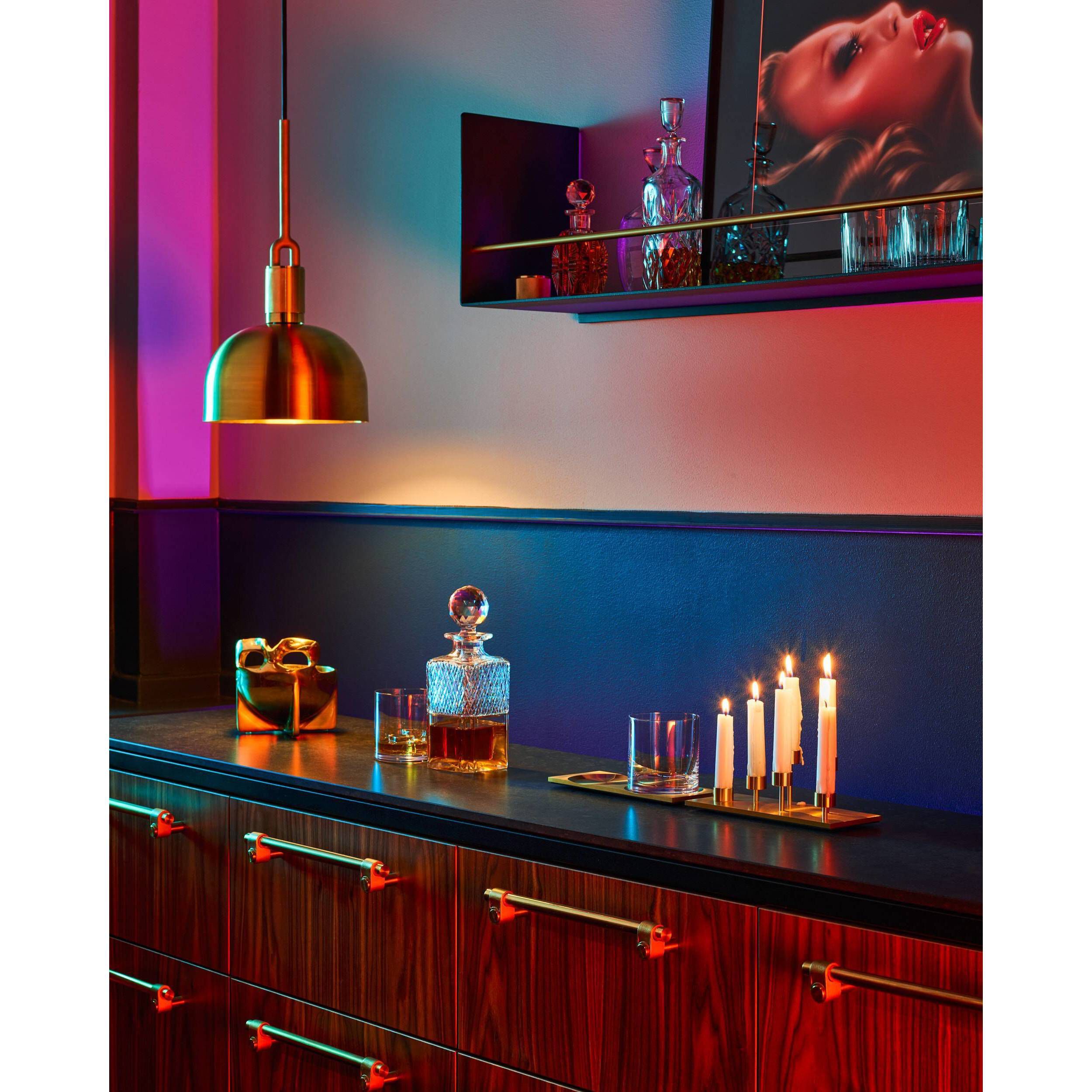 Forked LED 9.84 inch Brass Pendant Ceiling Light