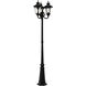 Oxford 3 Light 87 inch Textured Black Outdoor Post Light