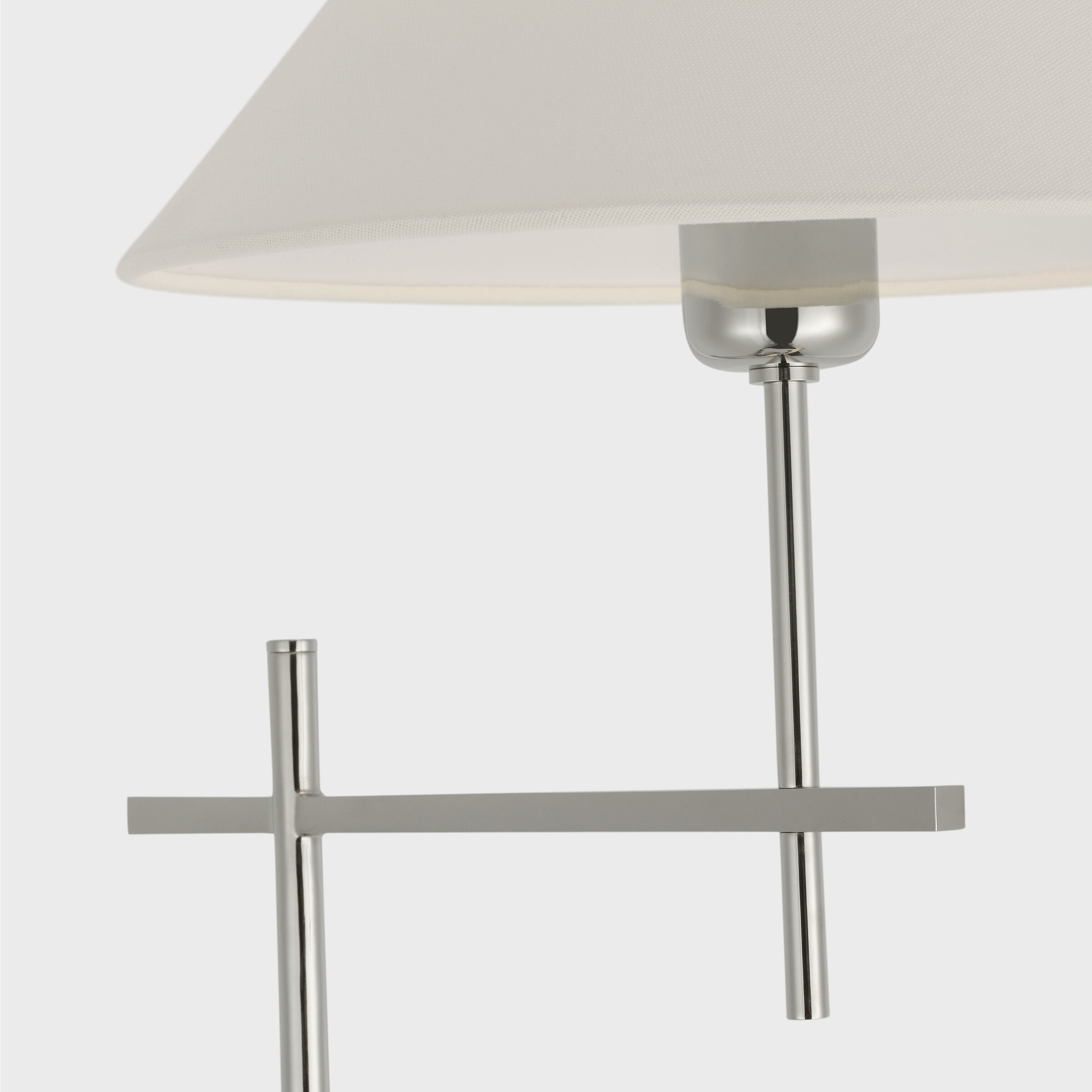 J. Randall Powers Hackney 52.5 inch 2.00 watt Polished Nickel Cordless Bridge Arm Floor Lamp Portable Light