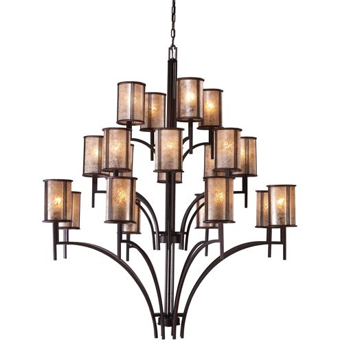 Barringer 20 Light 50 inch Aged Bronze Chandelier Ceiling Light