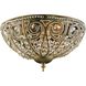 Elizabethan 3 Light 13 inch Dark Bronze Flush Mount Ceiling Light
