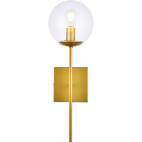Neri 1 Light 7 inch Brass Bath Sconce Wall Light