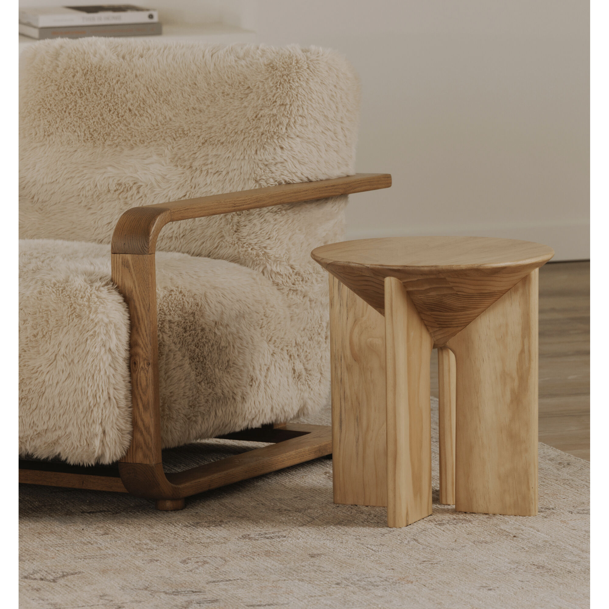 Nekko 18 X 16.5 inch Natural Accent Table