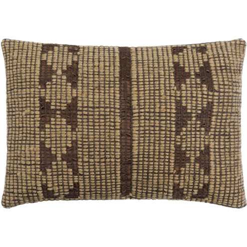 Twareg 20 X 13 inch Taupe/Camel/Dark Grey/Nickel Lumbar Pillow