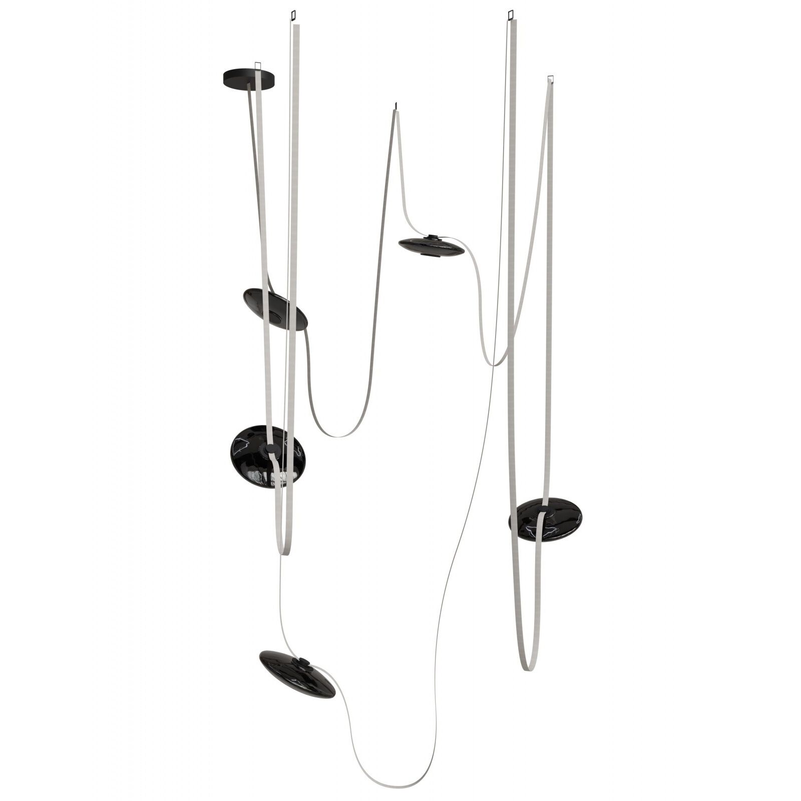 Fremont LED 8.5 inch Ivory and Black Belt Chandelier Ceiling Light