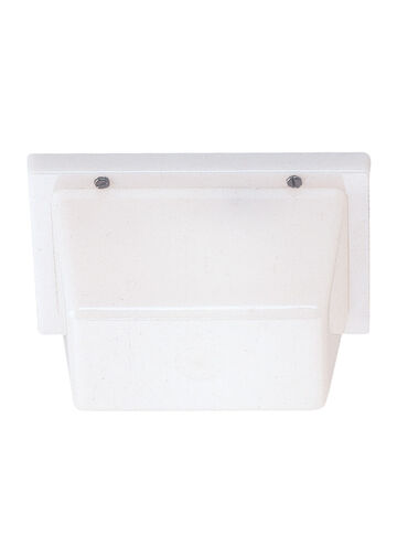 Signature 1 Light 4 inch White Plastic Outdoor Wall Ceiling Flush Mount