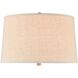 Bartlet Fields 34 inch 150 watt White with Brushed Steel Table Lamp Portable Light