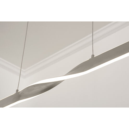 Twist 2 Light 48 inch Satin Nickel Linear Pendant Ceiling Light