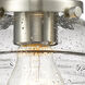 Nouveau Canton 1 Light 6 inch Brushed Satin Nickel Sconce Wall Light in Seedy Glass, Nouveau