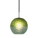 Envisage VI LED 8 inch Brushed Nickel Mini Pendant Ceiling Light in Chiseled Blue Green