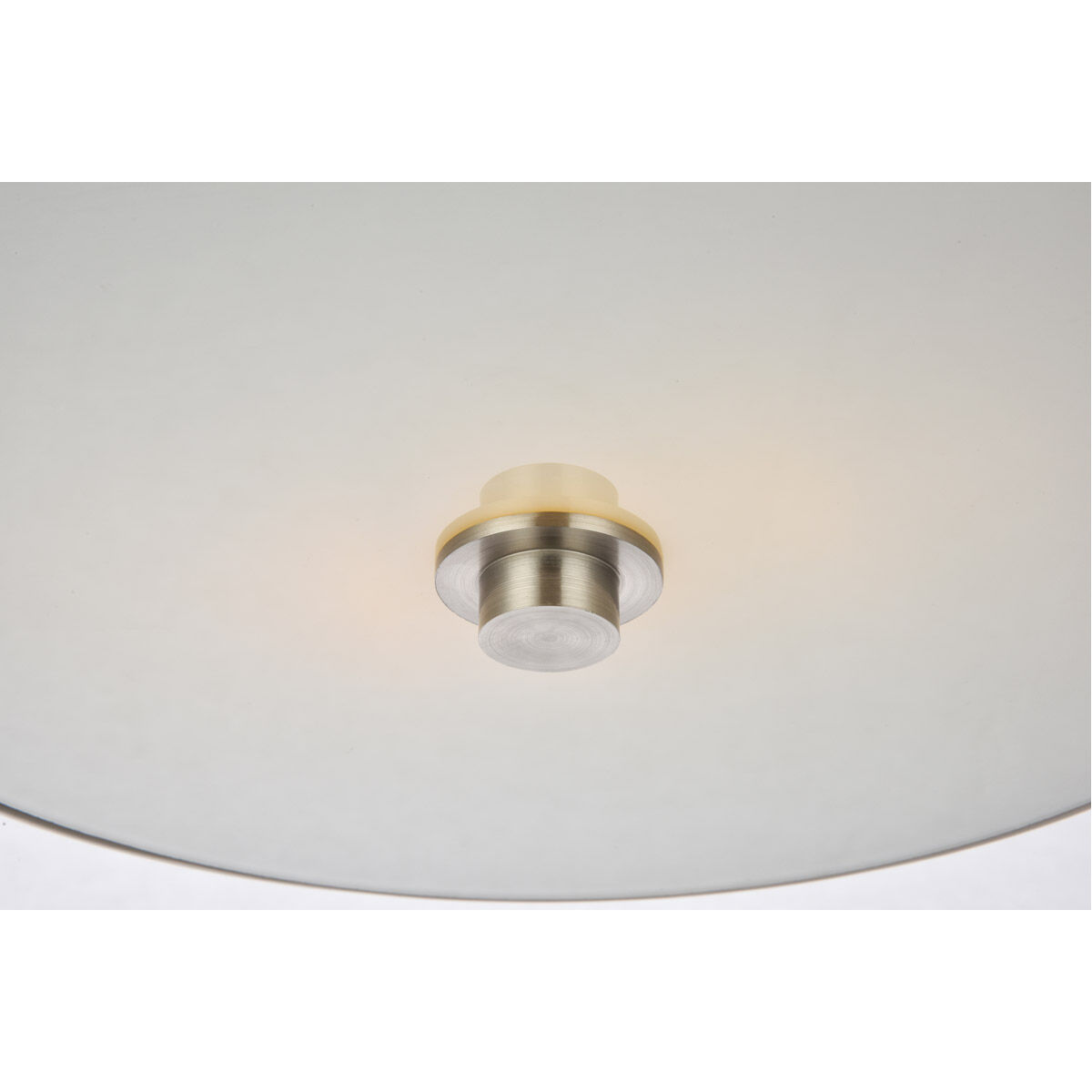 Hazen 2 Light 12 inch Burnished Nickel and White Flush Mount Ceiling Light