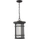 Jordan 1 Light 10 inch Oil Rubbed Bronze Outdoor Chain Mount Ceiling Fixture
