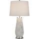 Glina 32.5 inch 100 watt Glina Silver and White Table Lamp Portable Light