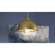 Perrine 1 Light 12 inch Weathered Brass Mini Pendant Ceiling Light, Small
